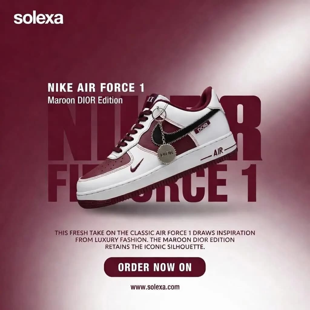 Nike AF-1 Maroon Dior Edition — Savageon Bangladesh