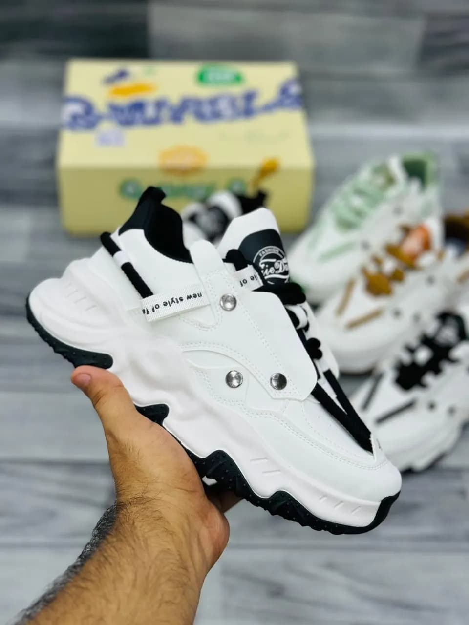 Fashion Chunky Sneaker White Black — Savageon Bangladesh