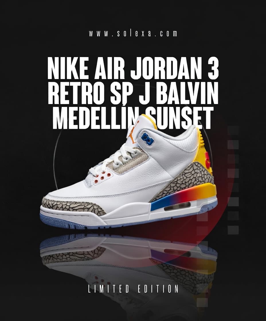 Jordan 3 Retro J Balvin Medellin Sunset