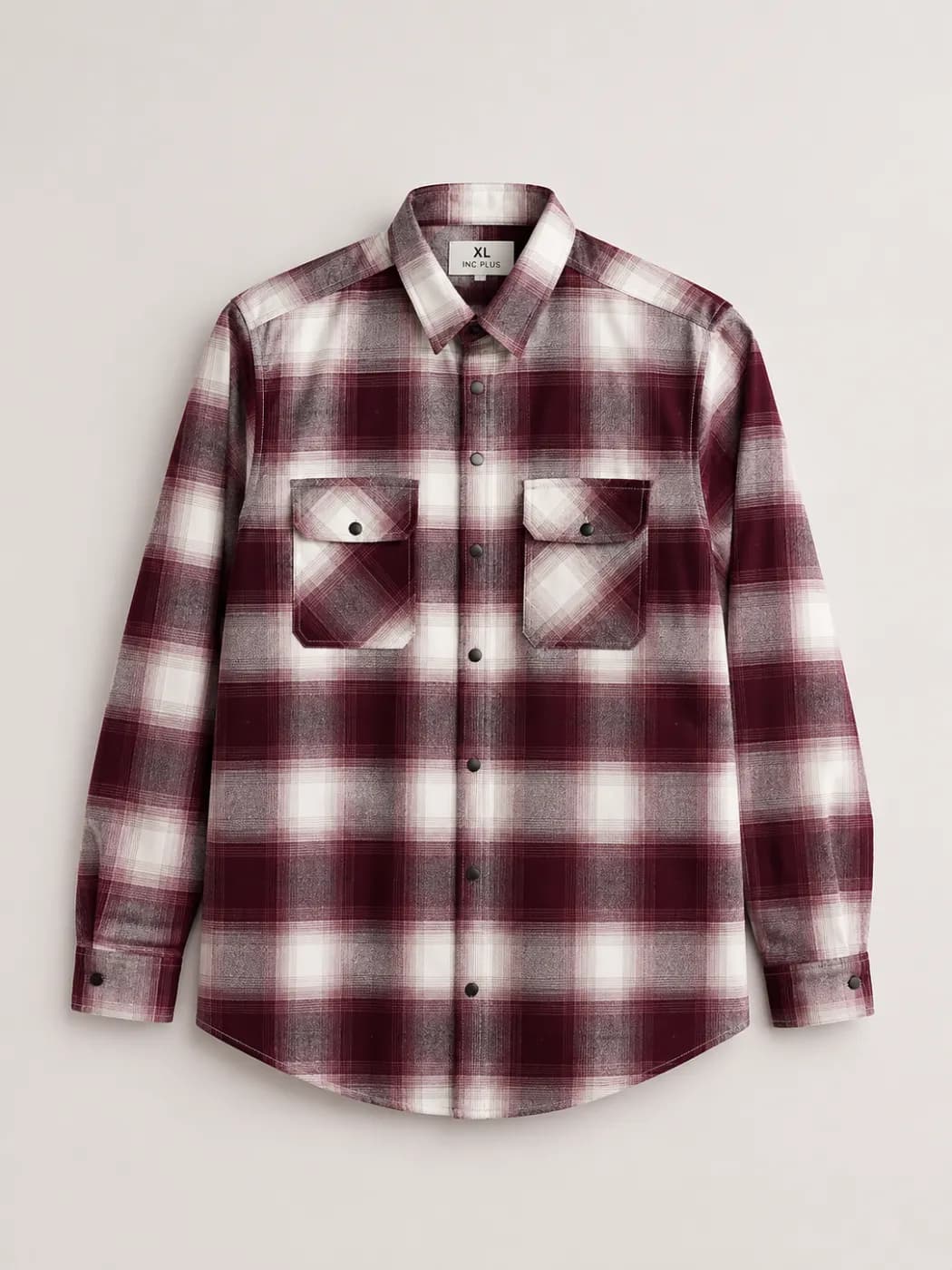 Men’s Red with Cream-White Plaid Shirt — Savageon Bangladesh