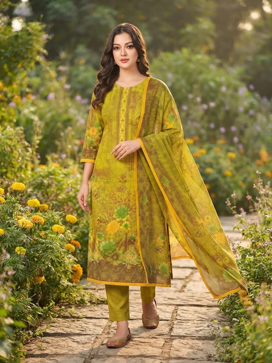 Cotton Three-Piece - Mithila Jannat Collection — Savageon Bangladesh