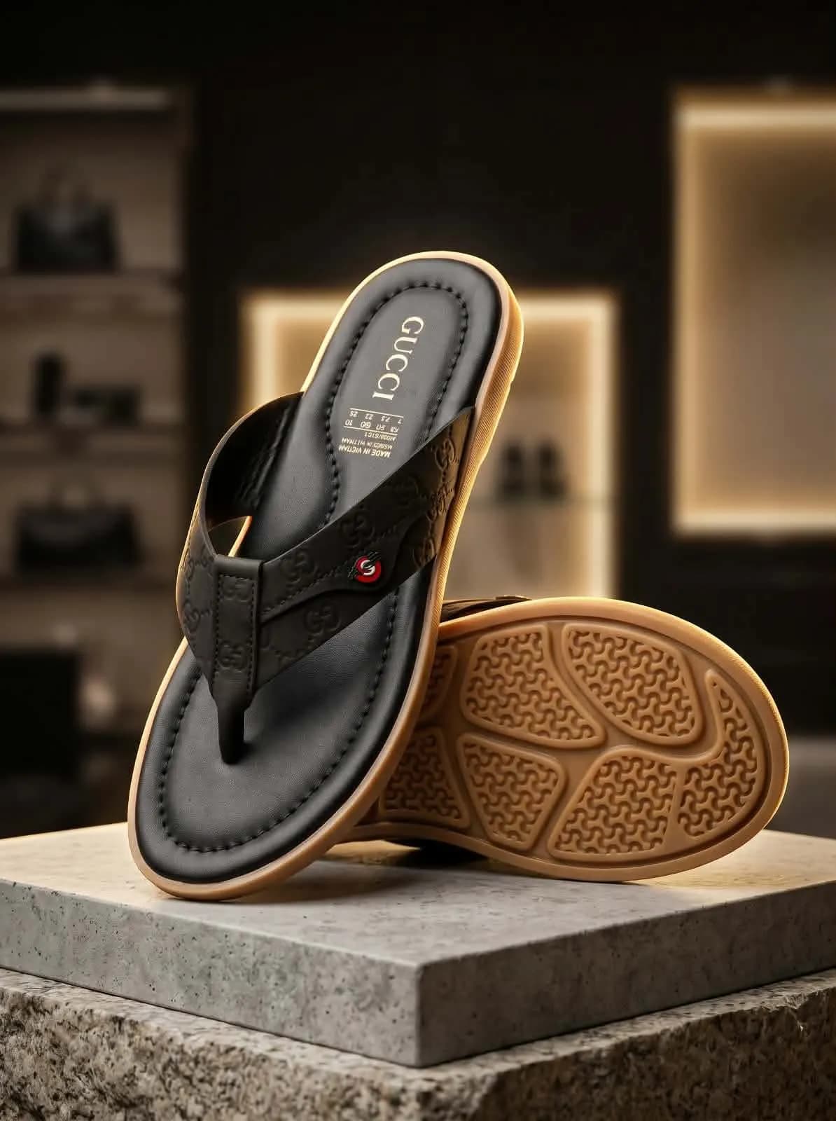 Men's Premium Casual Thong Sandal – Black — Savageon Bangladesh